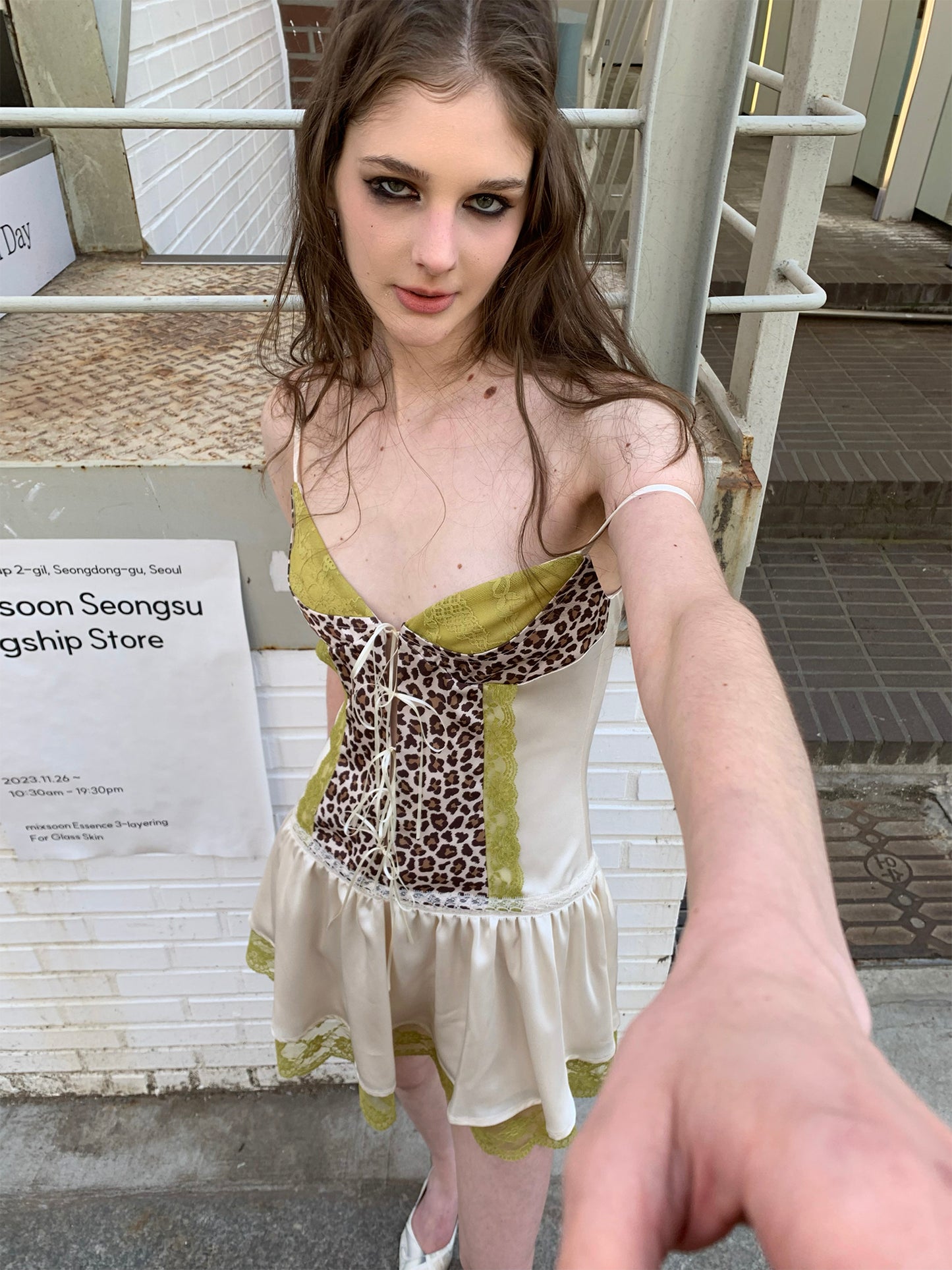 Sexy leopard print slip dress