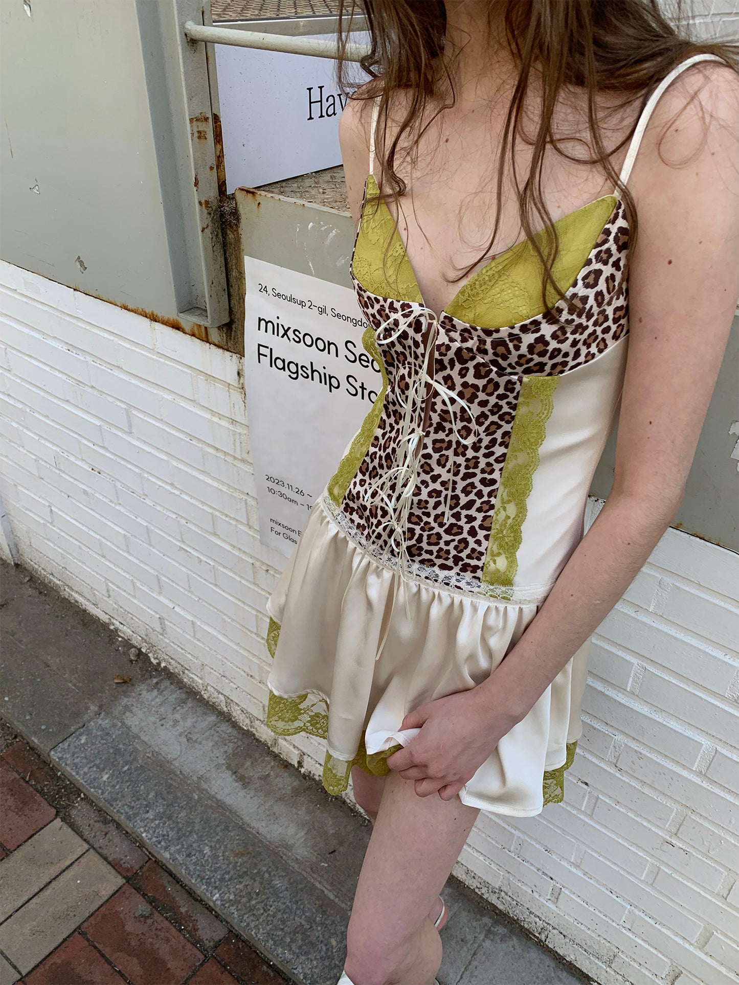 Sexy leopard print slip dress